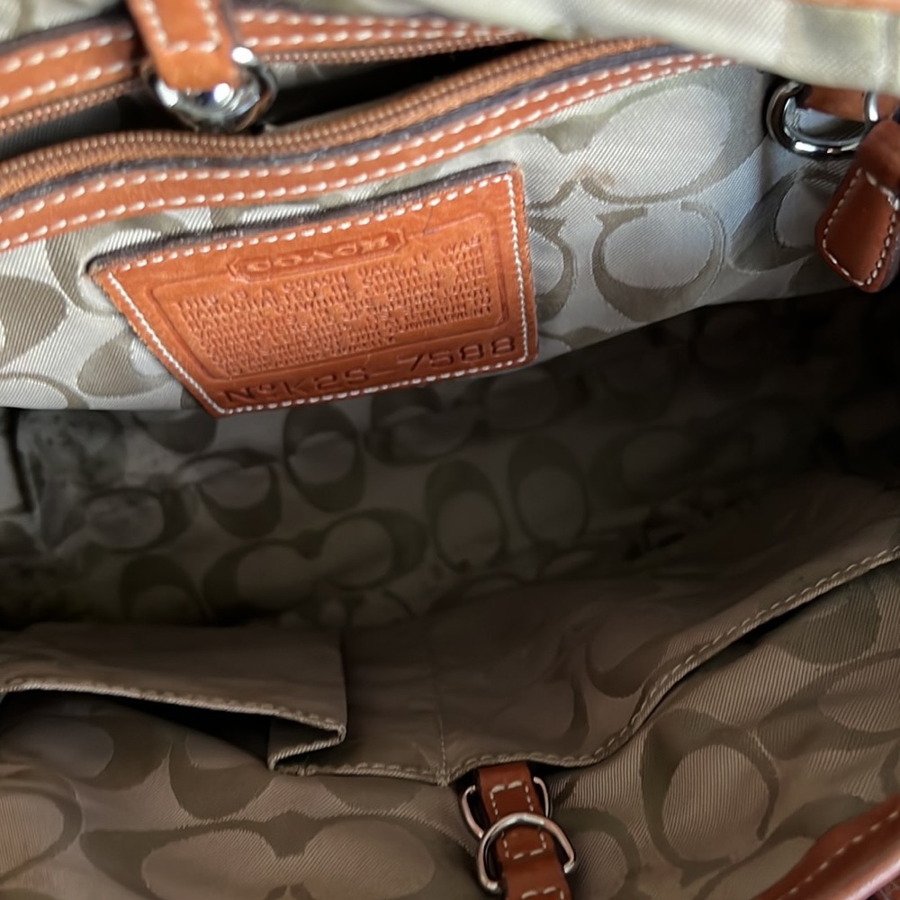 Vintage Coach leather satchel with small clutch - Picture 2 of 3